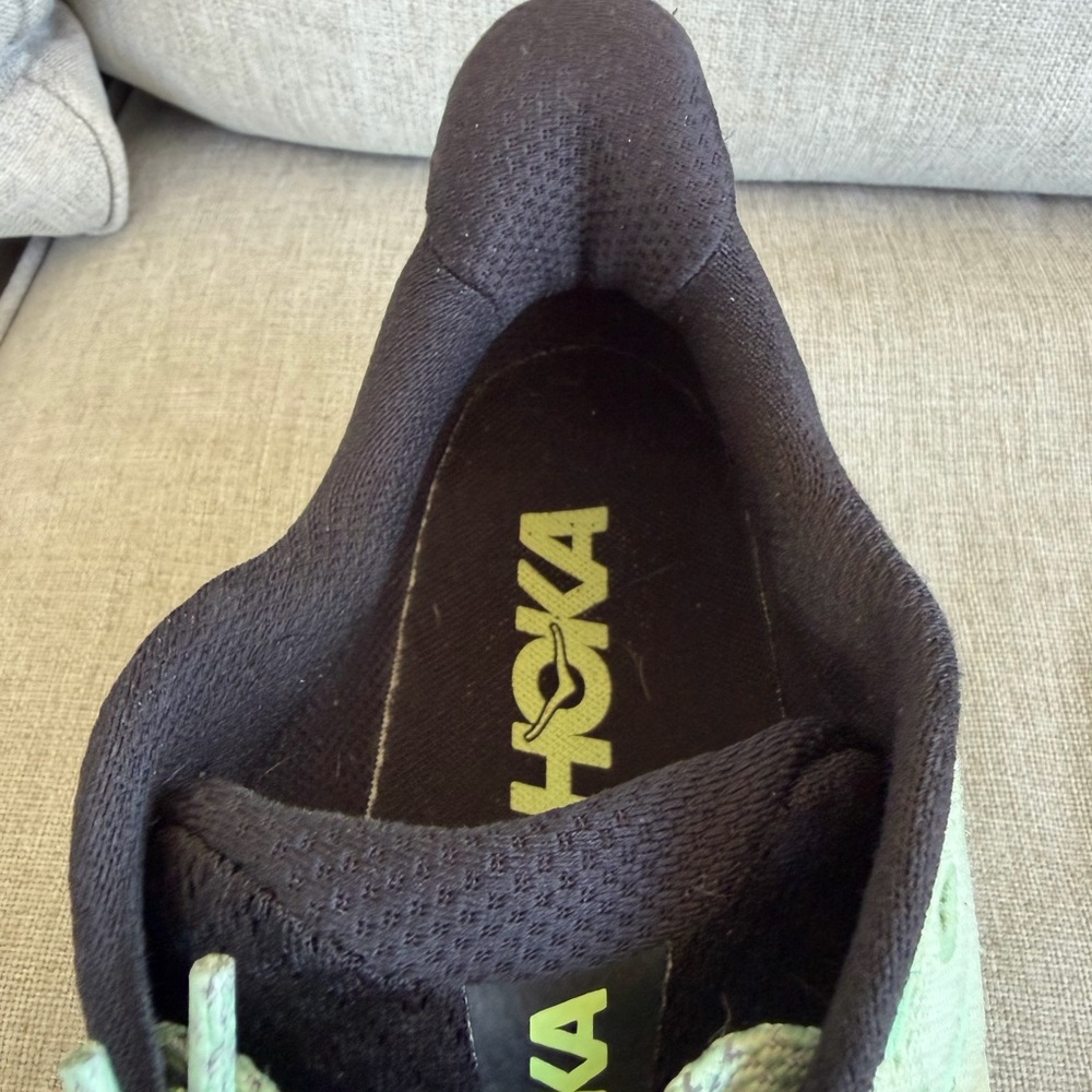 Hoka Clifton 10 Running Shoes Sz 10 Green Sneakers - Picture 5 of 16